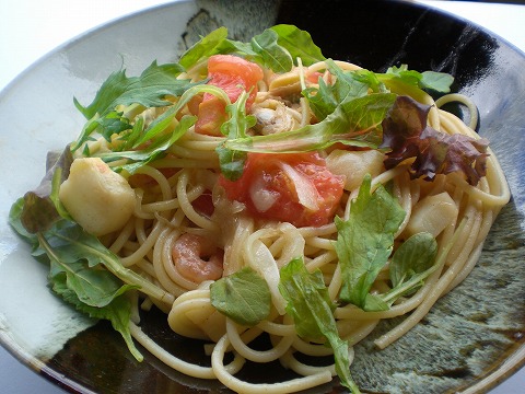 冷製和風シーフードパスタ